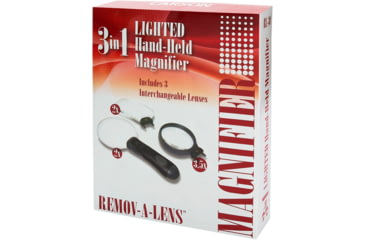 Image of Carson Remov-A-Lens 3-in-1 LED Lighted Handheld Magnifier Loupe RL-30