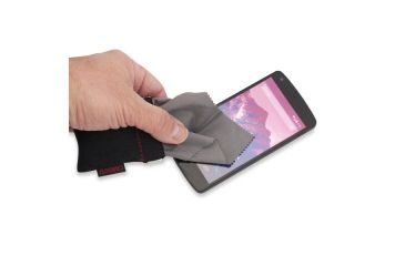 Image of Carson Stuff-It XL Microfiber Lens Cloth, Black/Gray, 8in x 8in Sn-75