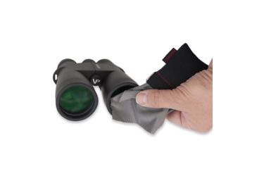 Image of Carson Stuff-It XL Microfiber Lens Cloth, Black/Gray, 8in x 8in Sn-75