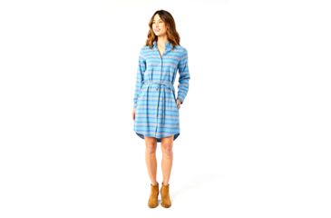 Image of Carve Designs Aida Dress - Womens, Lake Stripe, Extra Small, DWBD99-908-XS