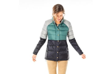 Image of Carve Designs Alta Puffer Jacket - Women's-Black/Agave/Glacier-Large, OWHY64-129-LG