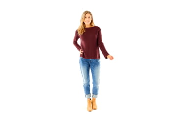 Image of Carve Designs Bandon Sweater - Womens, Merlot, Extra Small, SWBA18-621-XS