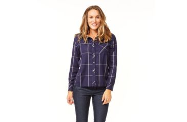 Image of Carve Designs Betasso Button Front Shirt - Women's-Anchor Windowpane-Medium, TLYG84-483-MD