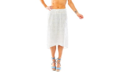 Image of Carve Designs Cameron Skirt, Womens, White Water Stripe, XS, SKVS52-132-XS