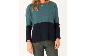 Image of Carve Designs Carmel Color-Blocked Sweater - Men's-Spruce/Anchor-Small