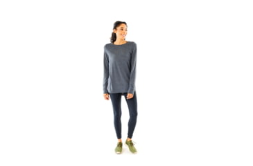 Image of Carve Designs Chelsea Long Sleeve Top - Womens, Iron, Extra Small, TLWL73-037-XS