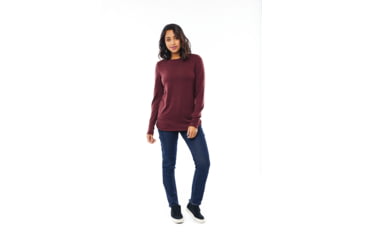 Image of Carve Designs Chelsea Long Sleeve Top - Womens, Merlot, Extra Small, TLWL73-621-XS
