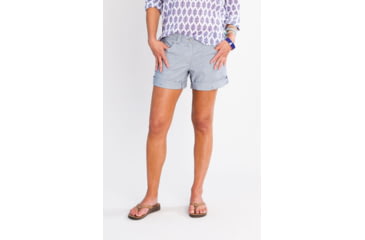 Image of Carve Designs Costa Short - Women's-Indigo Railroad Stripe-2