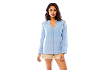 Image of Carve Designs Dunmore Tunic, Womens, Chambray, XS, TLHA50-710-XS