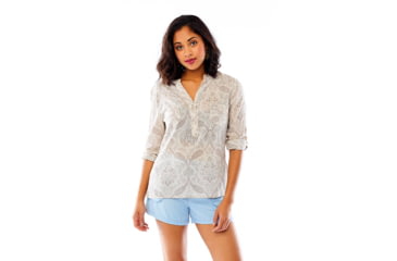 Image of Carve Designs Dylan Gauze Shirt, Olive Paisley, LG, TWDG26-684-LG