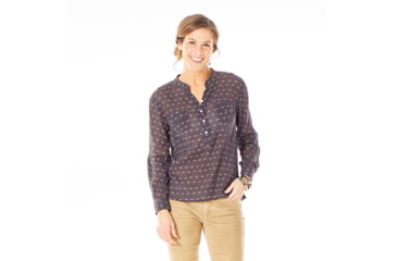 Image of Carve Designs Dylan Gauze Shirt - Women's-Chestnut Ikat-Medium, TWDG26-214-MD