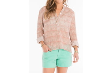 Image of Carve Designs Dylan Gauze Shirt - Women's-Sienna Lagoon-Large