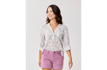 Image of Carve Designs Dylan Gauze Shirt -Womens, Cloud Ditsy, Medium, TWDG26-266-MD