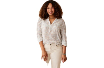 Image of Carve Designs Dylan Gauze Shirt -Womens, Cloud Ditsy, Medium, TWDG26-266-MD