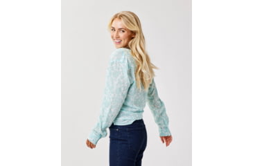 Image of Carve Designs Dylan Gauze Shirt -Womens, Sea Glass Felicity, Medium, TWDG26-314-MD