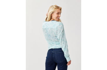 Image of Carve Designs Dylan Gauze Shirt -Womens, Sea Glass Felicity, Medium, TWDG26-314-MD