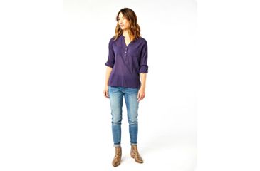 Image of Carve Designs Dylan Gauze Shirt -Womens, Shade, Extra Small, TWDG26-589-XS