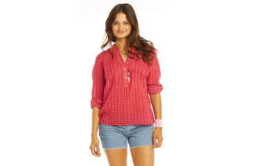 Image of Dylan Gauze Shirt - Womens-Strawberry Alpine-Small