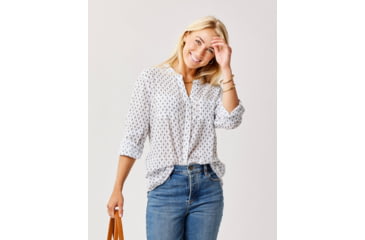 Image of Carve Designs Dylan Gauze Tunic - Womens, Cloud Geo, Medium, TWTC52-928-MD