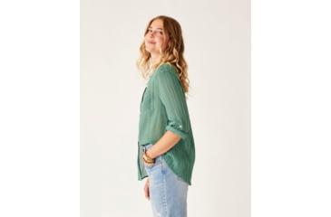 Image of Carve Designs Dylan Gauze Tunic - Womens, Forest Multistripe, Extra Small, TWTC52-339-XS