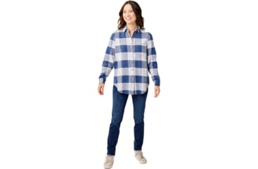 Image of Carve Designs Fairbanks Supersoft Shirt - Womens, Navy Plaid, Medium, TKSS70-909-MD
