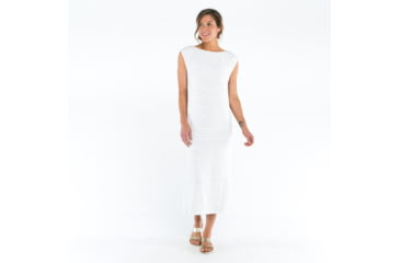 Image of Carve Designs Halstead Dress, Womens, White Water Stripe, XS, DRKN67-132-XS