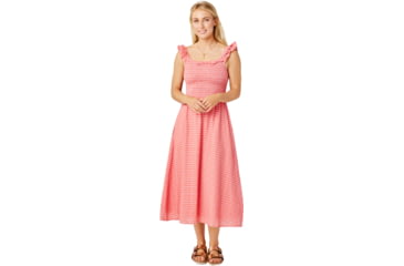 Image of Carve Designs Indie Dress - Womens, Grapefruit Harris Stripe, Small, DRSQ50-660-SM