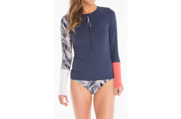 Image of Carve Designs Kona Rashguard - Women's-Anchor Kauai/Sunkiss-Small