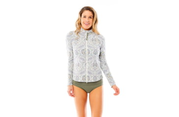 Image of Carve Designs Lake Sunshirt, Womens, Olive Paisley, SM, RGLS13-684-SM