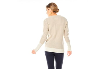 Image of Carve Designs Maxwell V-Neck Sweater - Women's-Camel/Sherpa-Large, SWBT92-795-LG