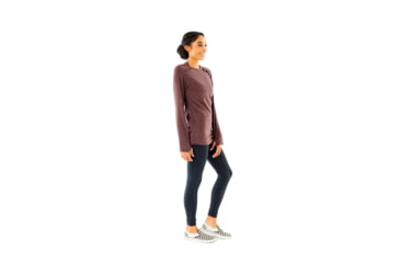Image of Carve Designs Maywood Long Sleeve Tee - Womens, Merlot, Extra Small, TLNV35-621-XS