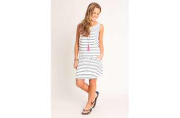 Image of Carve Designs Meadow Dress - Women's-White Nautical-Small