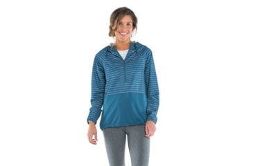 Image of Carve Designs Neve Anorak Jacket, Womens, Water Stripe with Indigo, XS, SWAN88-977-XS