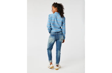Image of Carve Designs Perry Button Down - Womens, Lake Stripe, Small, TWRC55-908-SM