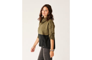 Image of Carve Designs Rowayton Colorblock Cowl - Womens, Fir/Black, Large, FLRC20-392-LG