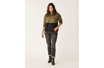 Image of Carve Designs Rowayton Colorblock Cowl - Womens, Fir/Black, Large, FLRC20-392-LG