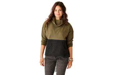 Image of Carve Designs Rowayton Colorblock Cowl - Womens, Fir/Black, Large, FLRC20-392-LG