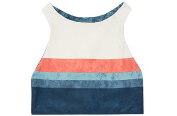 Image of Carve Designs Sanitas Reversible Tops -Womens, Strata Stripe/Fern Grove, Large, BTGA35-921-LG