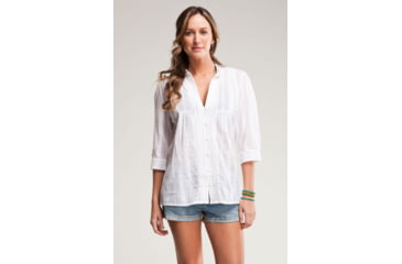 Image of Carve Designs Savannah Woven Top - Women's-White-Small