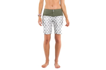Image of Carve Designs Shaka Short, Womens, Olive Triangles with Olive, 04, SHBP18-361-04