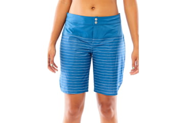 Image of Carve Designs Shaka Short, Womens, Water Stripe with Indigo, 02, SHBP18-977-02
