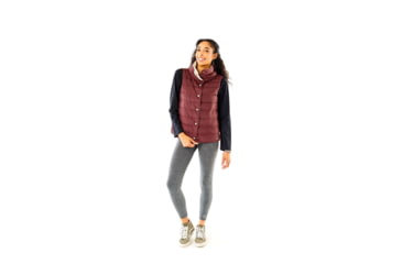 Image of Carve Designs Silverton Reversible Vest - Womens, Merlot/Birch Sol, Extra Small, OWTB77-621-XS
