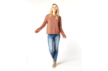 Image of Carve Designs Whitcomb Sweater - Womens, Red Rock Brunette Stripe, Large, SWWU18-935-LG