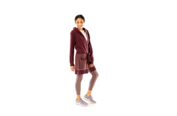 Image of Carve Designs Williamette Hooded Cardigan - Womens, Merlot Mariner, Extra Small, SWWT18-639-XS