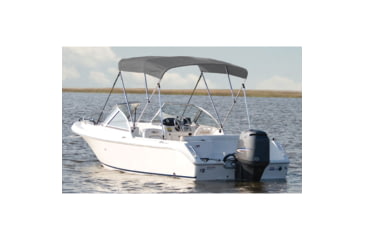 Image of Carver Fully Assembled 3-Bow Round Tube Sunbrella Bimini Complete Top Kit 73 - 78 Widths, Gray, A5475TB-10