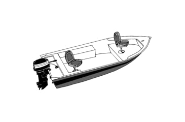 Image of Carver Styled To Fit Narrow V Hull Outboard Fishing Boat Cover, 12ft6in Length x 60in Width, 70122P-10