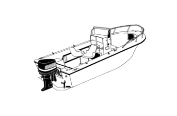 Image of Carver Styled To Fit V Hull Center Console Fishing Boat Cover With High Bow Rails 196 Length x 96 Width, 19ft6in Length x 96in Width, 70019P-10