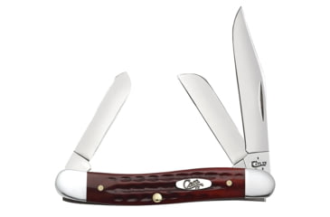 Image of Case Medium Stockman Folding Knife, 3.63 in, Tru-Sharp Stainless, Pocket Worn Old Red Bone Corn Cob Jig, 00786