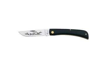 Image of Case 2138 SS Black Synthetic Sod Buster  Etched Skinner Blade Folding Knife, Jet-Black Synthetic Handle, 4 5/8 00092