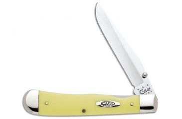 Image of Case 3154L CV Yellow Synthetic TrapperLock  One-Hand Opening Clip Blade with Thumb StudFolding Knife., Yellow Synthetic  Handle, 4 1/8 00111